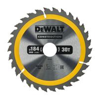 DeWALT Cirkelzaagblad voor Hout | Construction | Ø 184mm Asgat 30mm 30T - DT1942-QZ - thumbnail