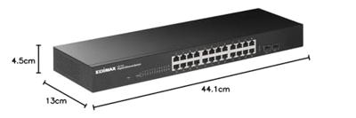 Edimax 26-poorts gigabit-switch met 2 SFP-poorten | 1 stuks - GS-1026 V3 GS-1026 V3 Edimax 26-poorts gigabit-switch met 2 SFP-poorten | 1 stuks - GS-1026 V3 GS-1026 V3