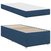 Bedframe met matras met matras Blauw 80 x 200 cm Stof - thumbnail