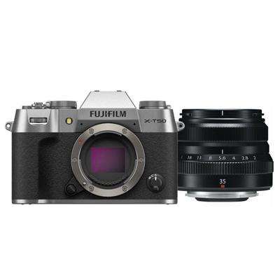 Fujifilm X-T50 zilver + XF 35mm F/2.0