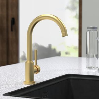 SCHÜTTE keukenmengkraan met ronde uitloop cornwall matgoud