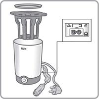 NUK Thermo Express Plus Flaschenwärmer Babyvoedsel verwarmer Wit, Zwart - thumbnail