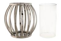 Kaarshouder Home ESPRIT Zilverkleurig Kristal Staal 19 x 19 x 19 cm - thumbnail