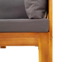 5-delige Loungeset met kussens massief acaciahout - thumbnail