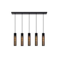 Lucide LIONEL - Hanglamp - 5xE27 - Zwart - thumbnail
