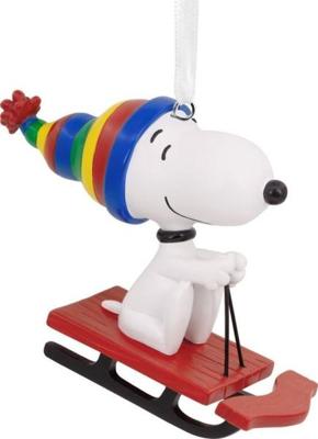 Kerstornament snoopy sled Kerstornament snoopy sled