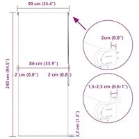 VidaXL Doucherolgordijn 90x240 cm stofbreedte 86 cm - thumbnail