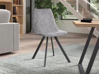 Moderne stoel YUKA grijs - thumbnail