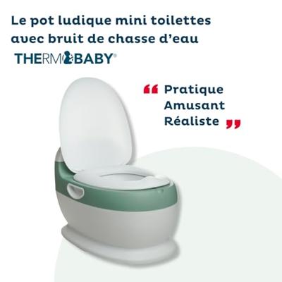 Minitoilet - THERMOBABY - Saliegroen - Comfortabel met spoelgeluid Minitoilet - THERMOBABY - Saliegroen - Comfortabel met spoelgeluid