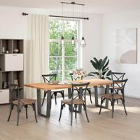 Eettafelpoten 3 st V-vormig 70x(72-73,3) cm staal antraciet - thumbnail