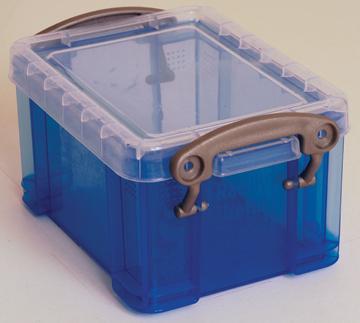 Really Useful Box visitekaarthouder 0,3 liter, transparant blauw Really Useful Box visitekaarthouder 0,3 liter, transparant blauw