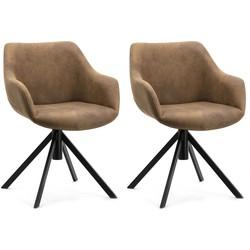 Eleonora Eetkamerstoel 'Menno' kleur bruin