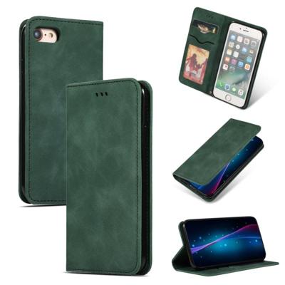 Retro huid voelen Business magnetische horizontale Flip lederen case voor iPhone 8/7 (Army Green) Retro huid voelen Business magnetische horizontale Flip lederen case voor iPhone 8/7 (Army Green)
