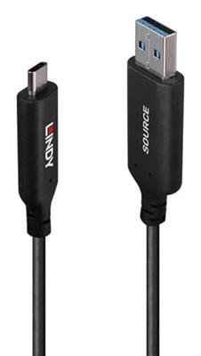 Lindy 43396 USB-kabel USB 3.2 Gen 1 (3.1 Gen 1) 25 m USB A USB C Zwart