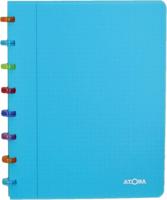 Atoma Tutti Frutti schrift, ft A5, 144 bladzijden, geruit 5 mm, transparant turkoois - thumbnail