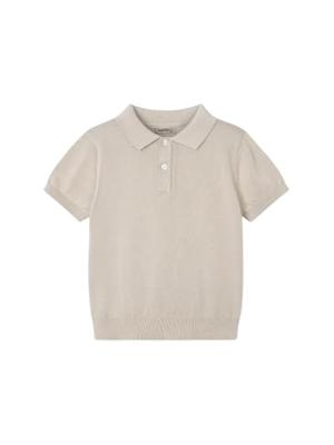 Mayoral Zomer polo shirt S/S jongens - bone wit