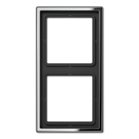 Jung LS990 afdekraam 2-voudig glanzend chroom - thumbnail