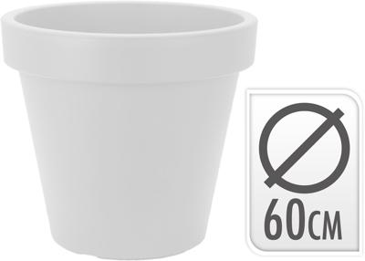 Bloempot rond 60 x 52 cm wit - Nampook