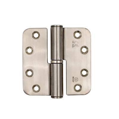 BSW kogelstiftpaumelle - RD BB 807 STD - 89x89x3 mm - afgerond - draairichting 1 - DIN Links - mat RVS