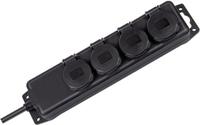 Brennenstuhl stopcontactverdeler ip44 4-voudig, 2m stekkerdoos (zwart) - thumbnail