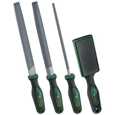 Bosch Groen Vijlenset met borstel | 4-delig | 200 mm/8" - 1600A034GM