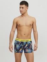Jack & Jones Jacflower Bird Trunks 3 Pack Noos Boxershorts Surf The Web Black - Black - thumbnail