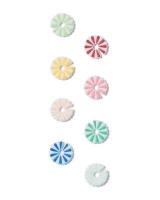 HEMA Glasmarkeerders bloemen - 8 stuks (multicolor)