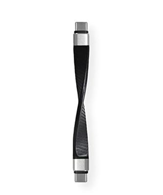 ROLINE USB 3.2 Gen 2 siliconen kabel, met PD (Power Delivery) 20V3A, Emark, C-C, ST/ST, zwart, 11 cm