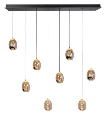 Highlight HanglampGolden Egg zwart 8-lichts recht - H5459.01