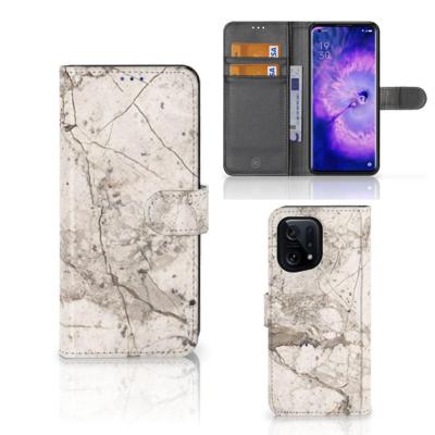 OPPO Find X5 | Bookcase | Marmer Beige