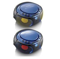 Lenco Boombox SCD-550 Blauw draagbaar met discolichteffect, FM-radio, USB Playback, Bluetooth, AUX-ingang, hoofdtelefoonaansluiting Blauw,Blauw/Zwart - thumbnail