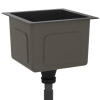 VidaXL Gootsteen handgemaakt roestvrij staal zwart - thumbnail