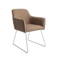 Jesper Home Eetkamerstoel 'Hofu' Slide Steel, kleur French Toast - thumbnail