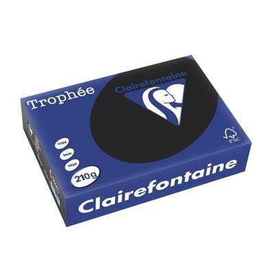 Clairefontaine Trophée Pastel, gekleurd papier, A4, 210 g, 250 vel, zwart