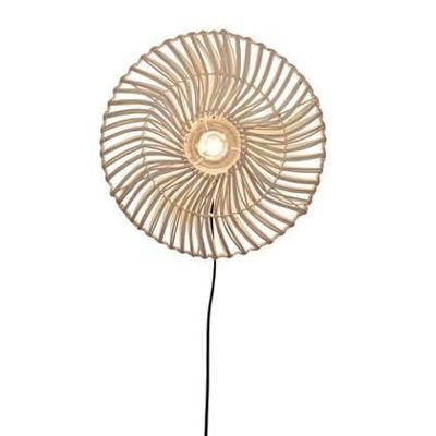 GOOD&MOJO Wandlamp 'Zanzibar' Rotan, 40cm, kleur Wit GOOD&MOJO Wandlamp 'Zanzibar' Rotan, 40cm, kleur Wit