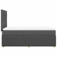 Boxspring met matras stof donkergrijs 90x190 cm - thumbnail