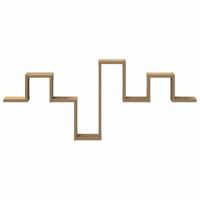 Wandplank met plank artisanaal eikenkleurig 104.5 x 10 x 43 cm - thumbnail