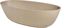 Ben Concrete Light 2-persoons vrijstaand bad 180x82,5cm incl. afvoerplug beton crème - thumbnail