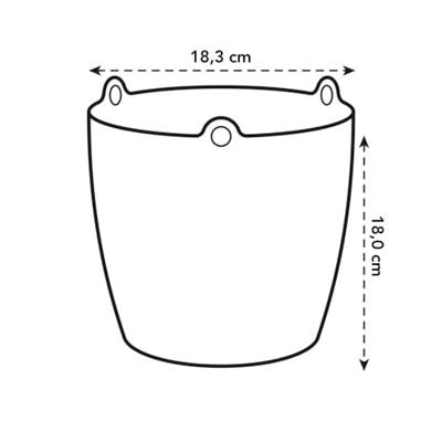Bloempot Brussels hangschaal 18 cm antraciet elho - Elho Bloempot Brussels hangschaal 18 cm antraciet elho - Elho