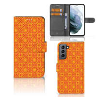 Samsung Galaxy S21 FE | Telefoon Hoesje | Batik Oranje - thumbnail