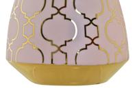 Vaas DKD Home Decor Porselein Roze Gouden Orientaals Verchroomd 16 x 16 x 18 cm - thumbnail