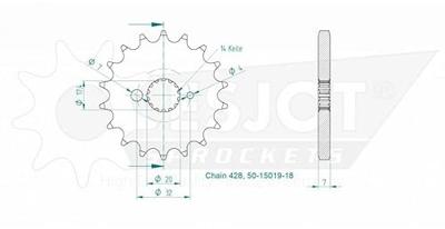 ESJOT Sprocket 428 18z standard