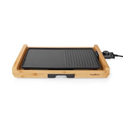 Teppanyaki Tafelgrill | Bakoppervlak (l x b): 43 x 23 cm | Aantal personen: 6 Personen | Anti-aanbak laag | 4 Warmte Standen Teppanyaki Tafelgrill | Bakoppervlak (l x b): 43 x 23 cm | Aantal personen: 6 Personen | Anti-aanbak laag | 4 Warmte Standen