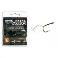Korum Barbed Hook Hairs With Quickstops Size 14, 5 st - thumbnail