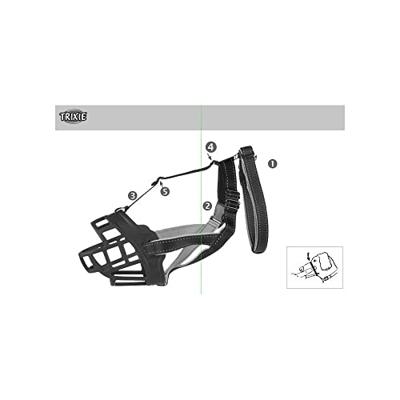 TRIXIE MUILKORF MUZZLE FLEX SILICONE ZWART L-XL 30X36 CM - thumbnail