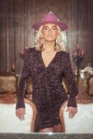 Colourful Rebel Kate Glitter Jurk Multicolor Dames - Polyester - thumbnail