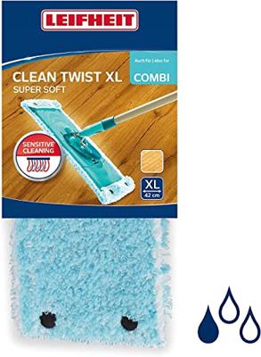 Leifheit mopdoek xl clean twist extra soft blauw 52016