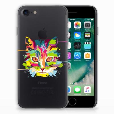 iPhone SE 2022 | SE 2020 | 8 | 7 Telefoonhoesje met Naam Cat Color iPhone SE 2022 | SE 2020 | 8 | 7 Telefoonhoesje met Naam Cat Color