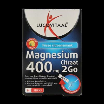 Lucovitaal Magnesium citraat 400mg 2go sticks 14 Stuks