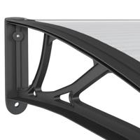 Deurluifel 300x100 cm polycarbonaat zwart - thumbnail